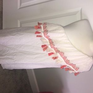 One shoulder dress with fringe